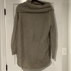 Cowl neck tunic sweater